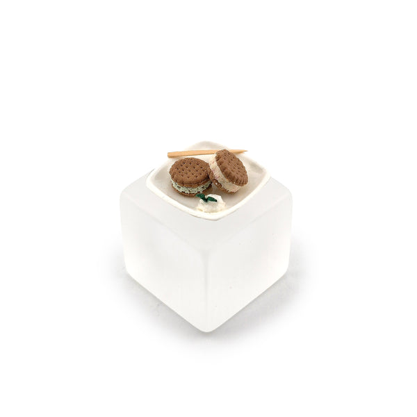 Tomo Tanaka Nunu’s House Ice Cream Cookie Sandwiches on Plate Artisan Miniature