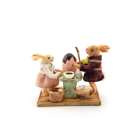 Veronique Lux Rabbit Children Decorating Chocolate Easter Egg Vignette France