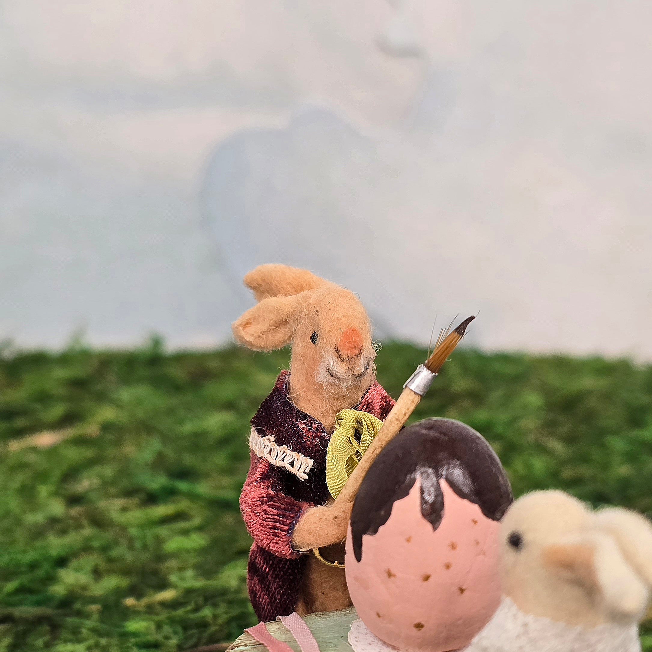 Veronique Lux Rabbit Children Decorating Chocolate Easter Egg Vignette France