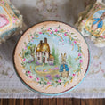 Load image into Gallery viewer, RESERVED FOR RB Aida Pravia Hand Painted Peter Rabbit Table & Chairs Set Porcelain Roses Spain
