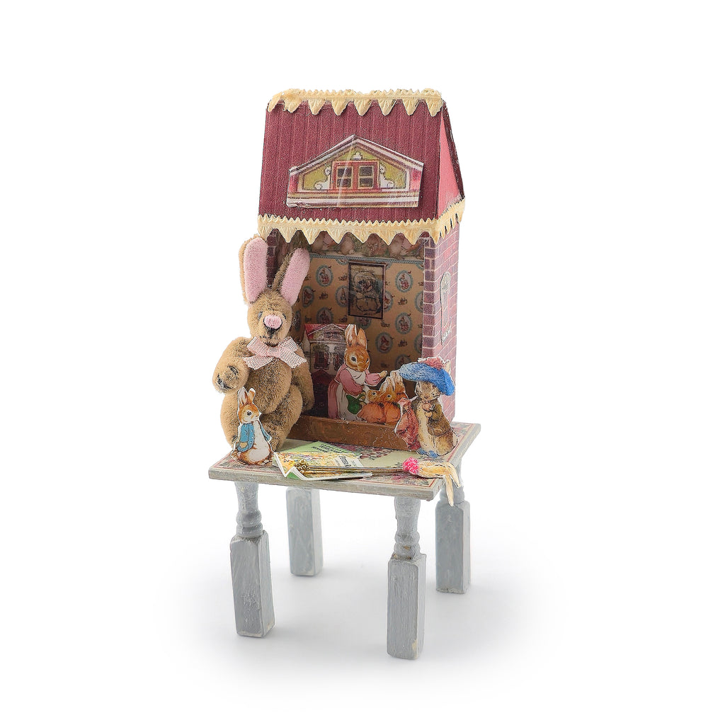 Peter Rabbit Doll's House Nursery Toys Table Display for Miniature Nursery