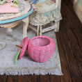 Load image into Gallery viewer, Hand Woven Children's Wicker Apple Basket Storage Piece Dollhouse Miniature OOAK
