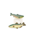 Load image into Gallery viewer, Hand-Painted Clay Trophy Trout Fish Wall Mount Set
