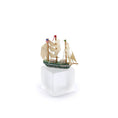 Load image into Gallery viewer, Tiny Green Miniature Rickmer Rickmers Barque Model Ship
