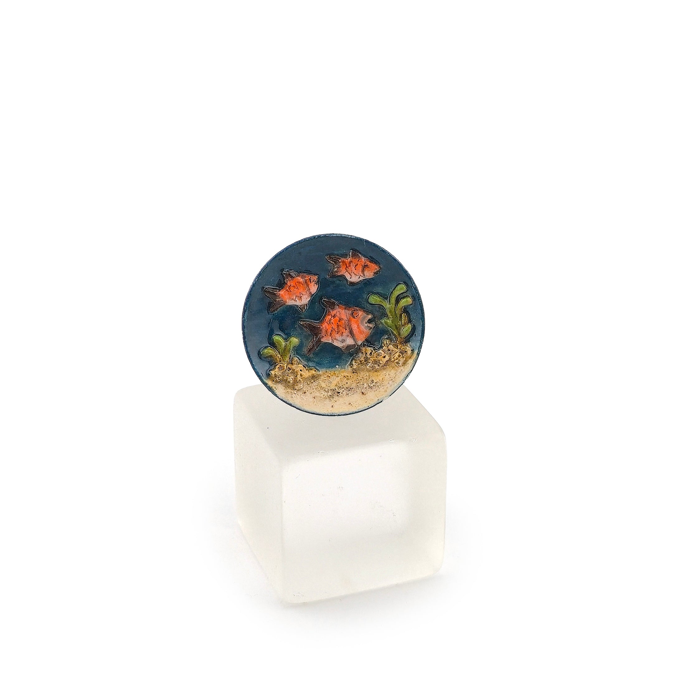 Susan Van Tubbergen Majolica Tropical Fish Plate