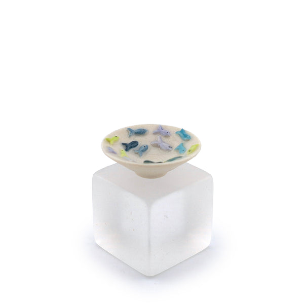 Susan Van Tubbergen School of Swimming Fish Shallow Bowl