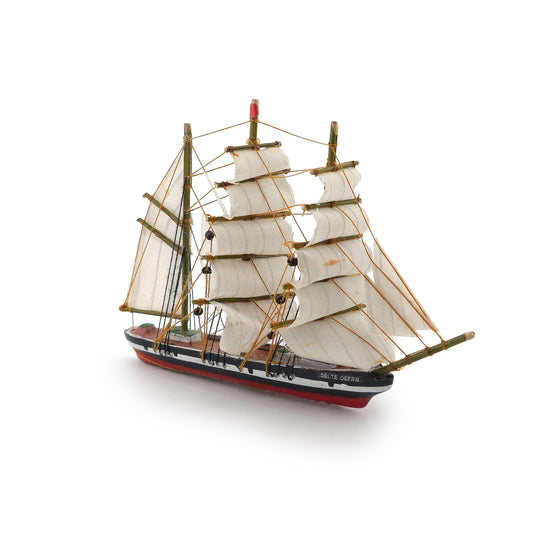 Miniature Seute Deern German Ship Replica with Red-Hull