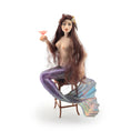 Load image into Gallery viewer, Sitting Mermaid Porcelain Doll with Iridescent Tail, Bespaq Barstool, Sipping a Martini
