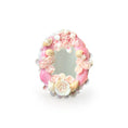 Load image into Gallery viewer, Artisan Sailors’ Valentine Pink Shells & Pearls Mirror Signed CRH 2017

