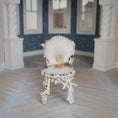 Load image into Gallery viewer, RARE Pamela Goldman Sea Shell Dining Set with Ocean-Blue Resin Tabletop
