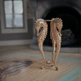 Load image into Gallery viewer, Fatima Doña Gilt Triple Seahorse Pedestal Table Spain
