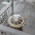 Load image into Gallery viewer, Ship’s Wheel Table with Galapagos Cholla Wood & Waved Resin
