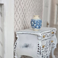 Load image into Gallery viewer, Blue & Cream Sea Life Relief Vase by IGMA Susan Van Tubbergen
