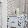 Load image into Gallery viewer, Blue & Cream Sea Life Relief Vase by IGMA Susan Van Tubbergen
