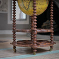 Load image into Gallery viewer, Taller Targioni Globe Bar Cart with Blown Glass Wine Bottles & Glasses
