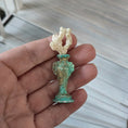 Load image into Gallery viewer, Pair of Clay Amphoras with Gold Leaf Patina & Natural Coral
