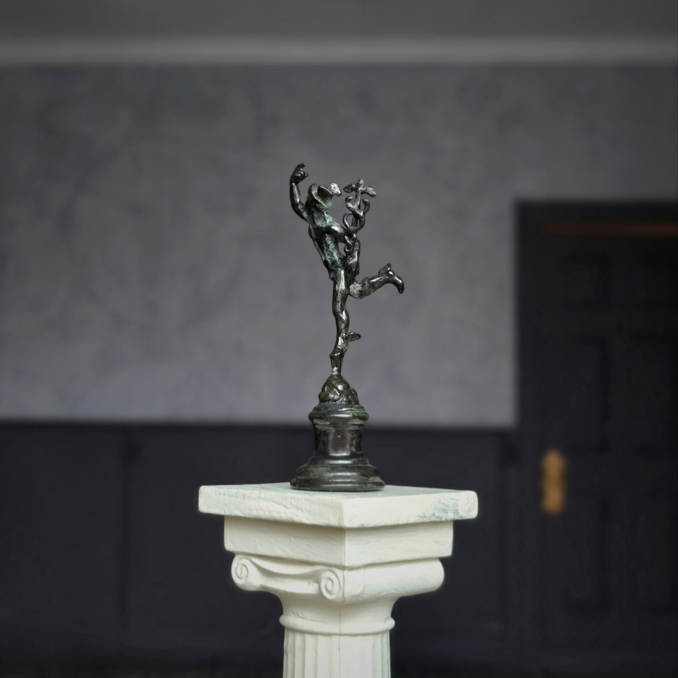 Joseph Addotta "Flying Mercury" Bronze Dollhouse Miniature Sculpture