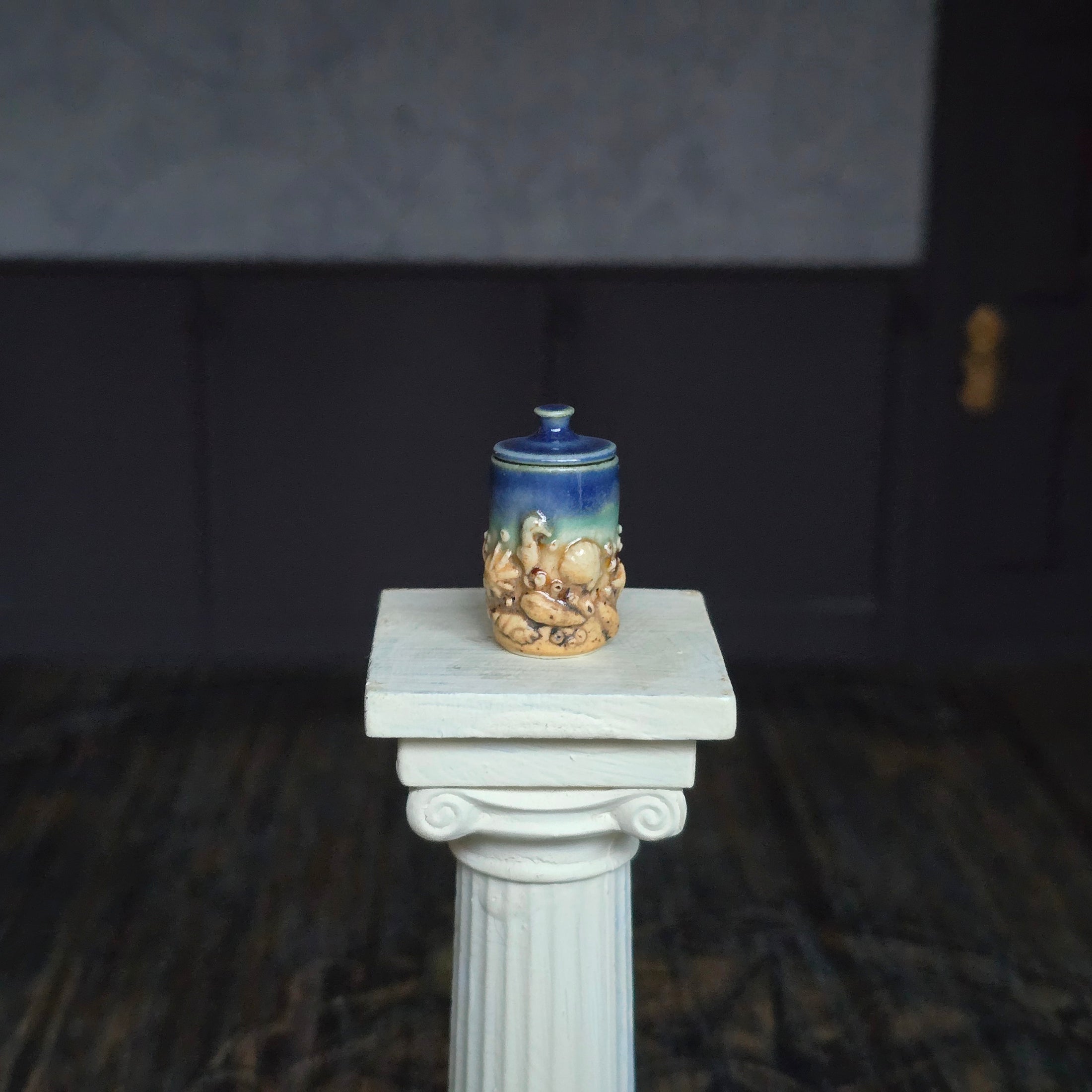 Susan Van Tubbergen "Of the Sea" Lidded Ginger Jar Dollhouse Miniature