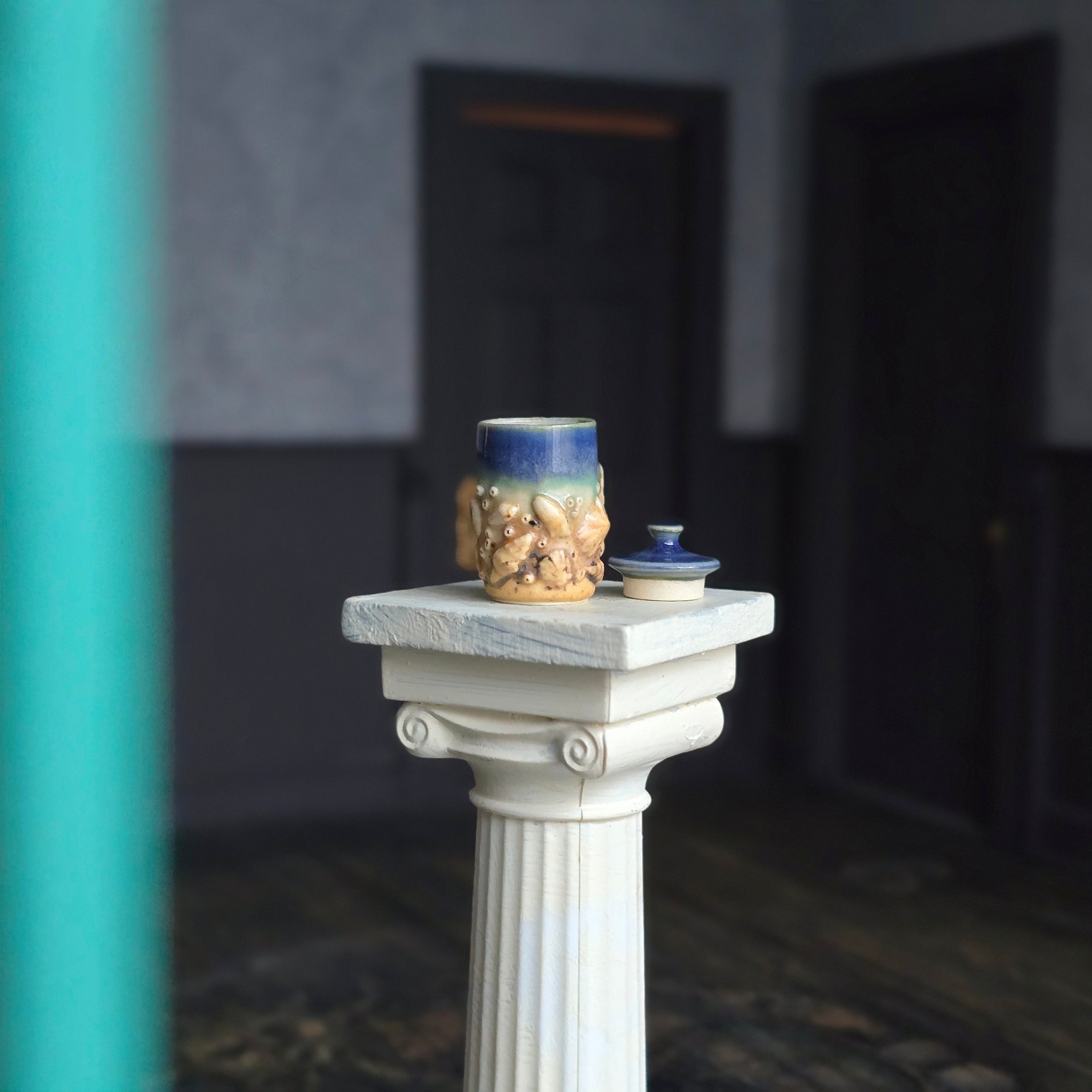 Susan Van Tubbergen "Of the Sea" Lidded Ginger Jar Dollhouse Miniature
