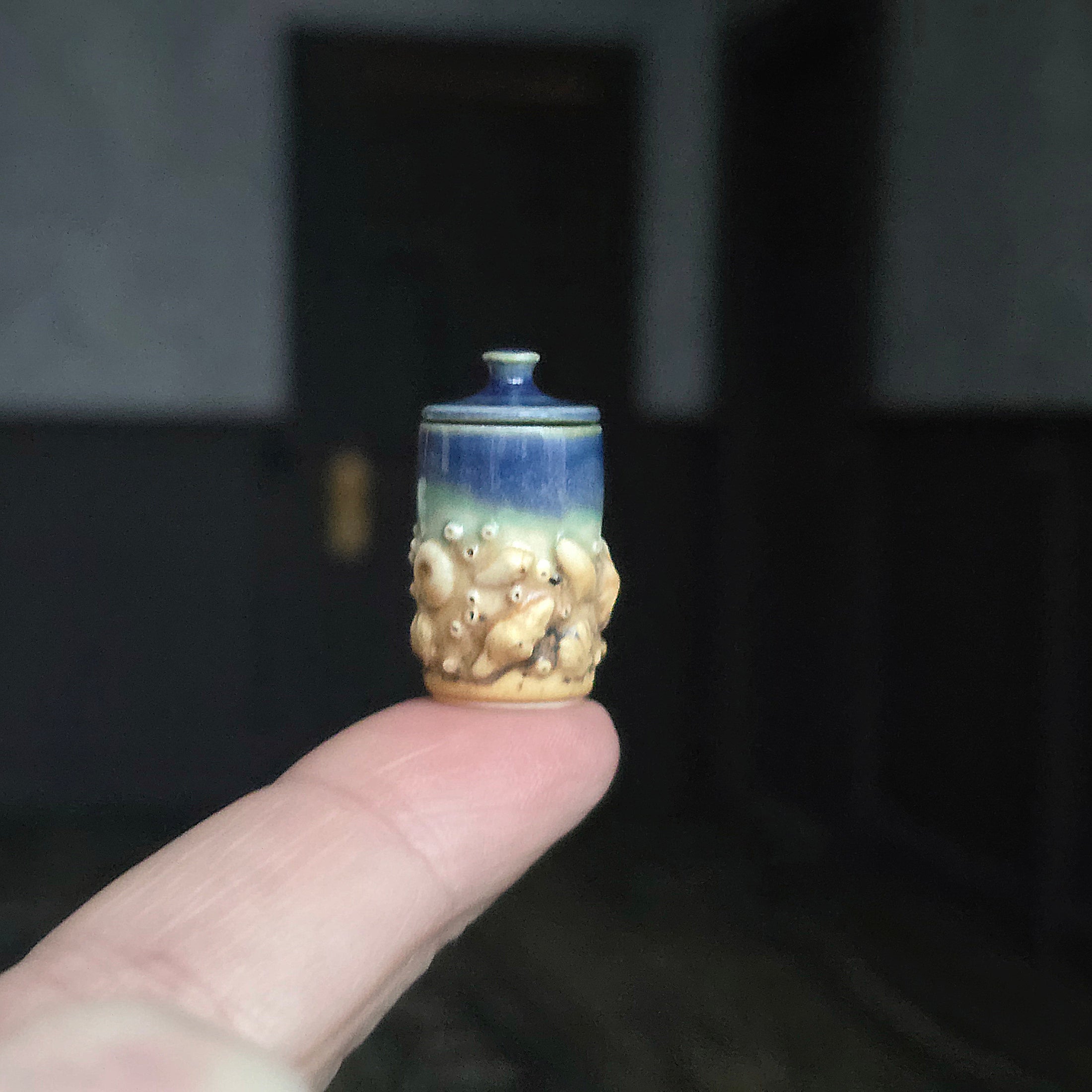 Susan Van Tubbergen "Of the Sea" Lidded Ginger Jar Dollhouse Miniature