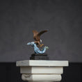 Load image into Gallery viewer, Daniel Kronberg "Eagle Fishing" Bronze Sculpture Dollhouse Miniature

