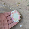 Load image into Gallery viewer, Artisan Sailors’ Valentine Pink Shells & Pearls Mirror Signed CRH 2017
