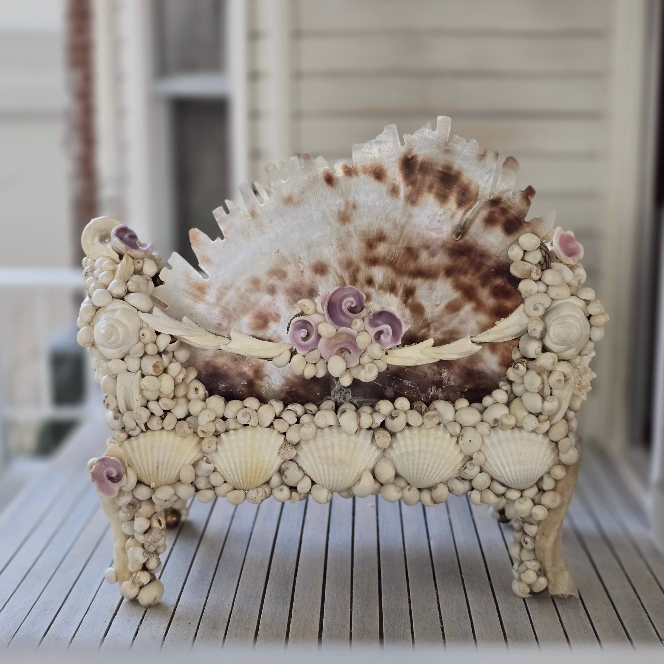 Pamela Goldman OOAK Sea Shell Settee Dollhouse Miniature