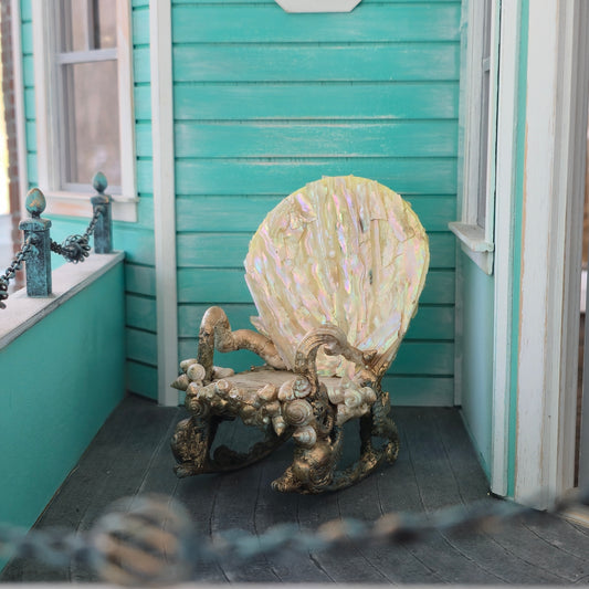 Pamela Goldman Shellwork Rocking Chair Dollhouse Miniature