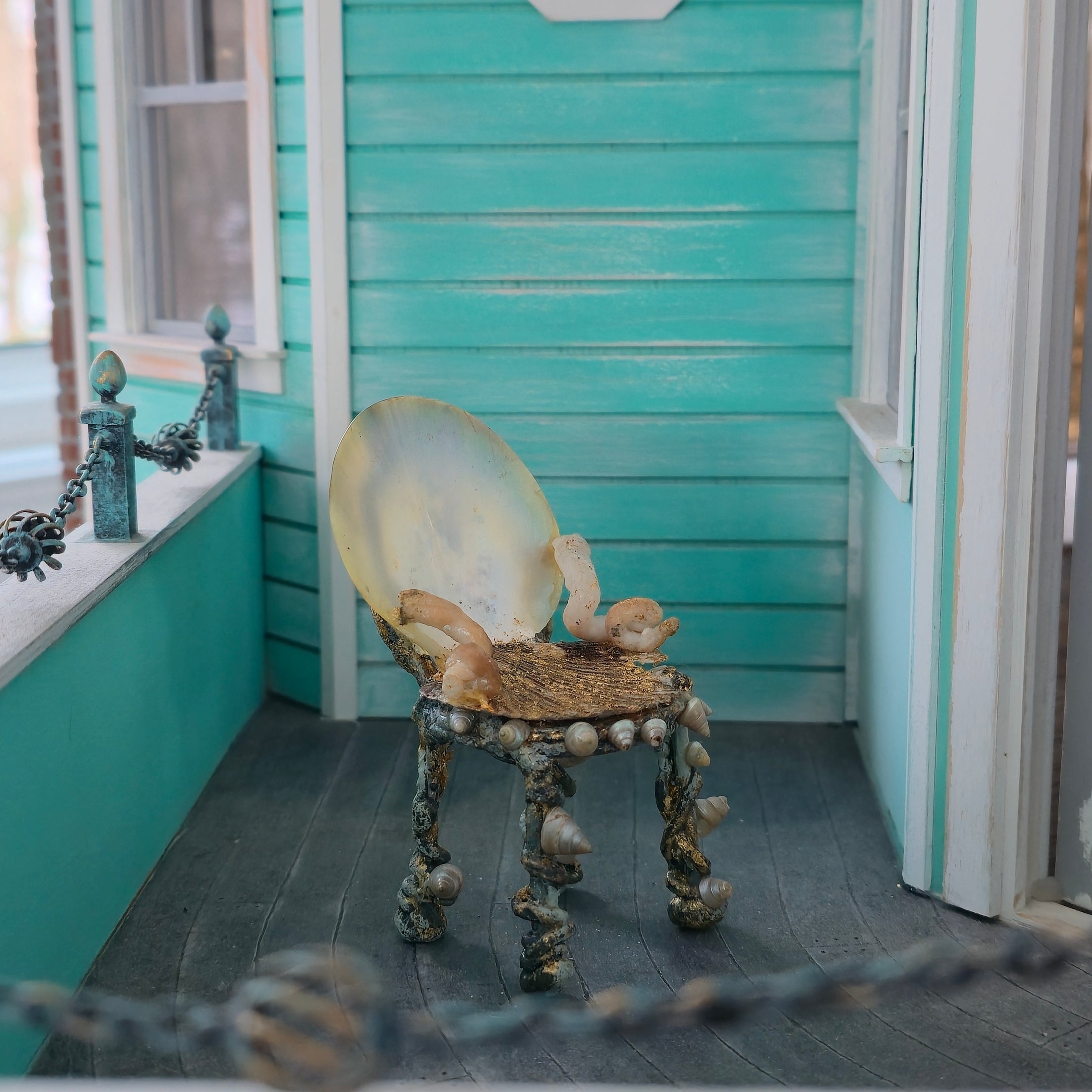 Pamela Goldman Shellwork Armchair Dollhouse Miniature