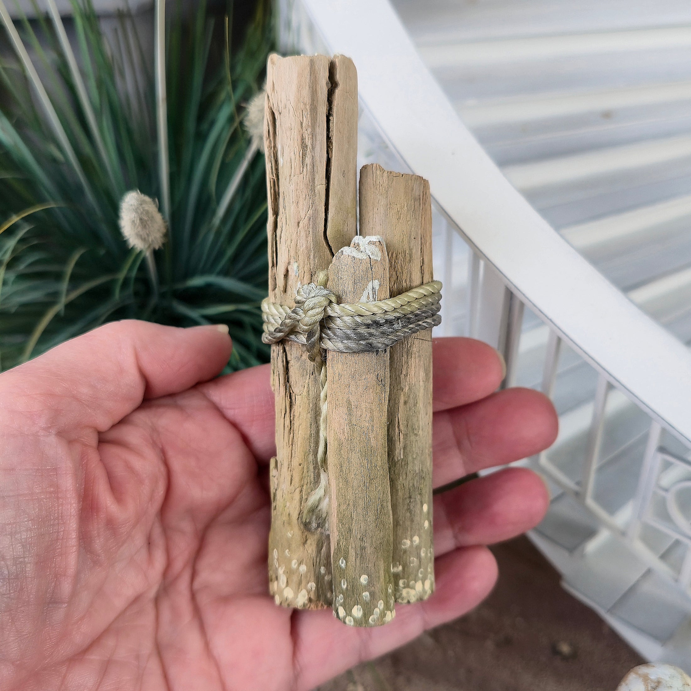 Miniature Nautical Dock Pilings Set Dollhouse Coastal Beach Decor