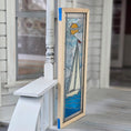 Load image into Gallery viewer, Sailboat Stained Glass Window Panel Statement Architectural Element
