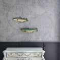 Load image into Gallery viewer, Hand-Painted Clay Trophy Trout Fish Wall Mount Set
