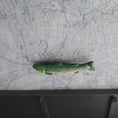 Load image into Gallery viewer, Hand-Painted Clay Trophy Trout Fish Wall Mount Set
