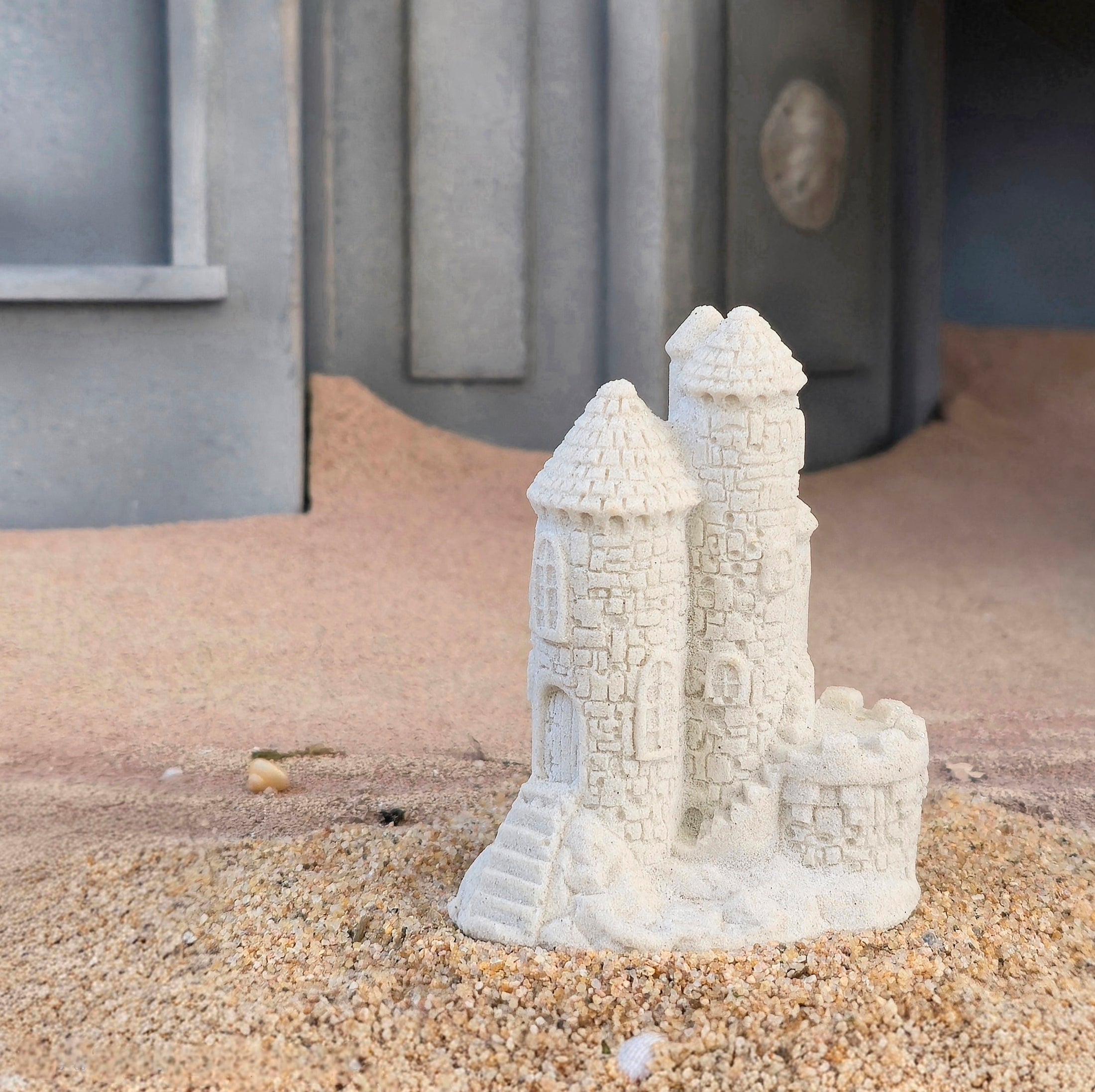 Miniature Sandcastle Sculpture Beach House Decor Sculpted Clay