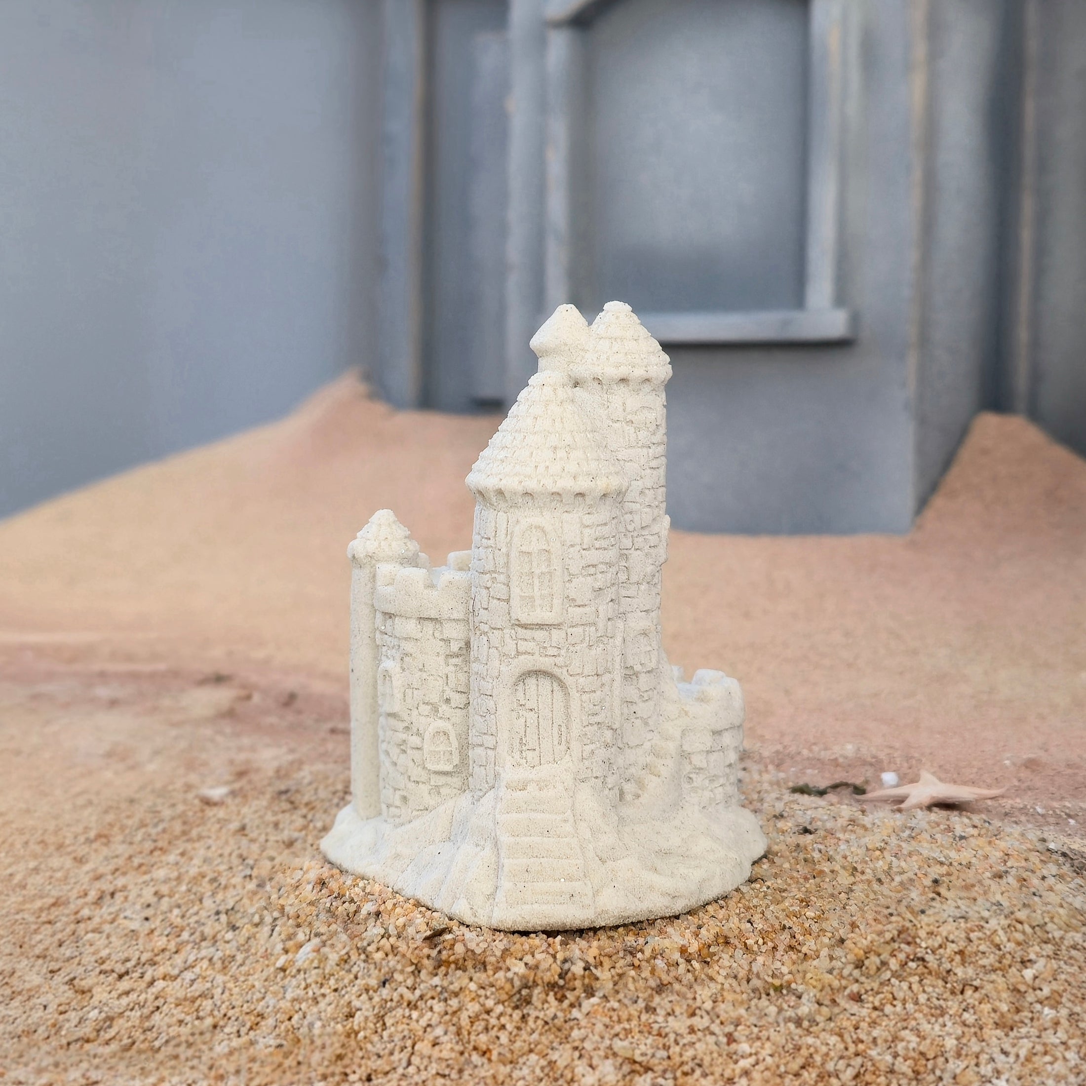 Miniature Sandcastle Sculpture Beach House Decor Sculpted Clay