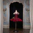 Load image into Gallery viewer, Couture Red Silk Youth Ballet Dress on Mannequin Dress Form Miniature

