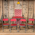 Load image into Gallery viewer, Retro Vintage Red Functional Folding Card Table & Chairs Set Classic Miniatures (1993)
