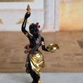 Load image into Gallery viewer, John Hodgson Female Blackamoor Sculpture Miniature with Faux Marble Base
