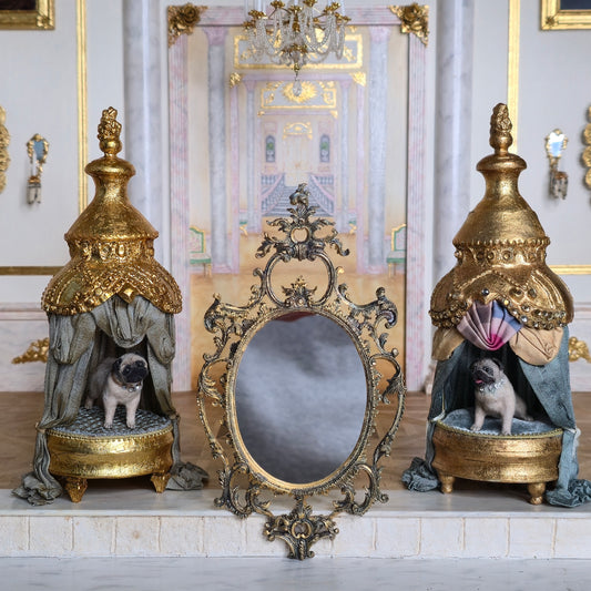 IGMA John Hodgson Chippendale Chinoiserie Rococo Miniature Wall Mirror UK