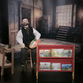 Load image into Gallery viewer, Hand Painted Landscape Display Rack Folk Art Gallery Artist's Portfolio Stand
