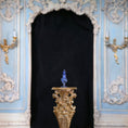 Load image into Gallery viewer, Francis Whittemore Blue Hand Blown Glass Perfume Bottle With Stopper
