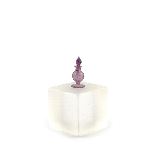 Francis Whittemore Lilac Hand Blown Glass Perfume Bottle With Stopper