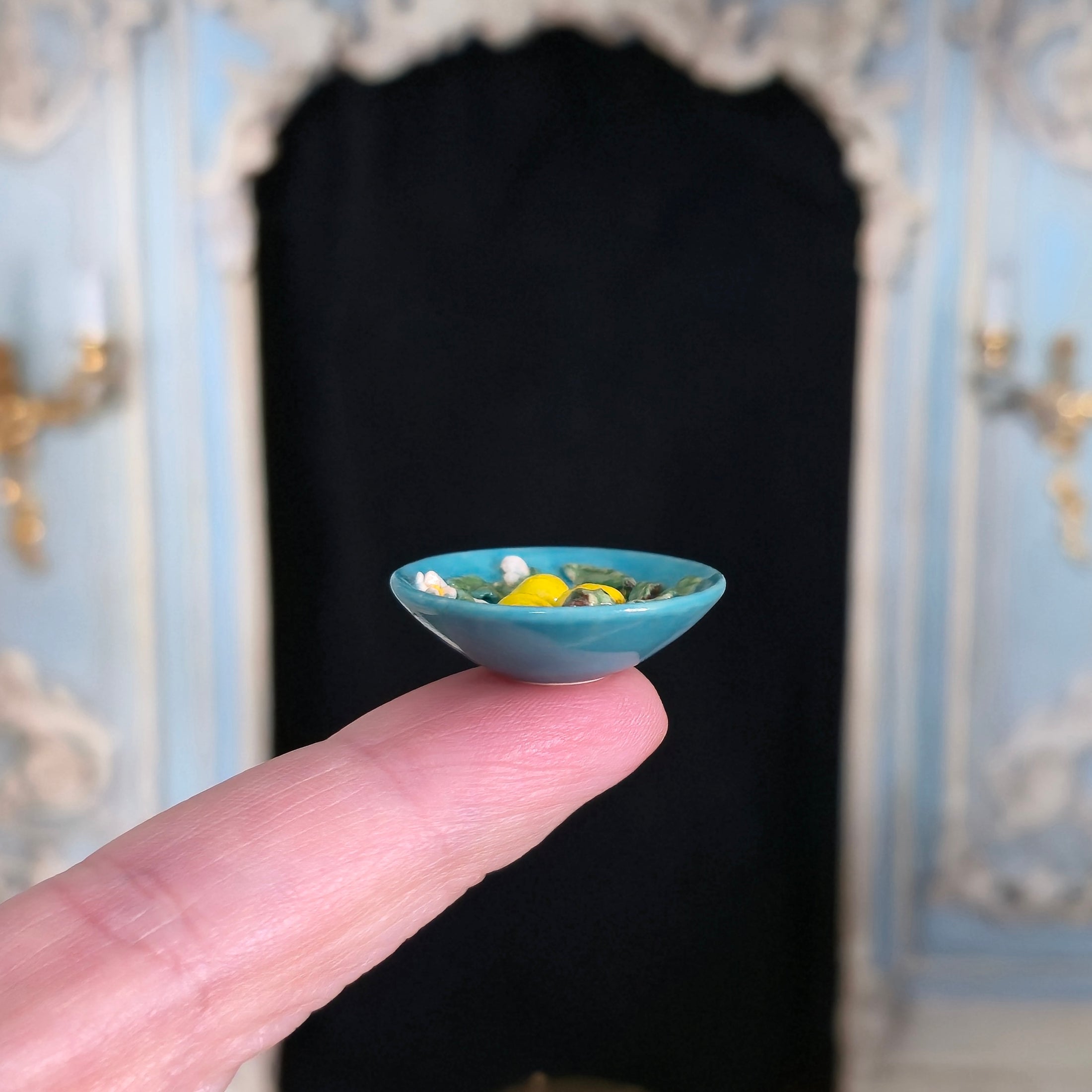 Susan van Tubbergen OOAK Porcelain Trompe L’Oeil Lemon Majolica Bowl