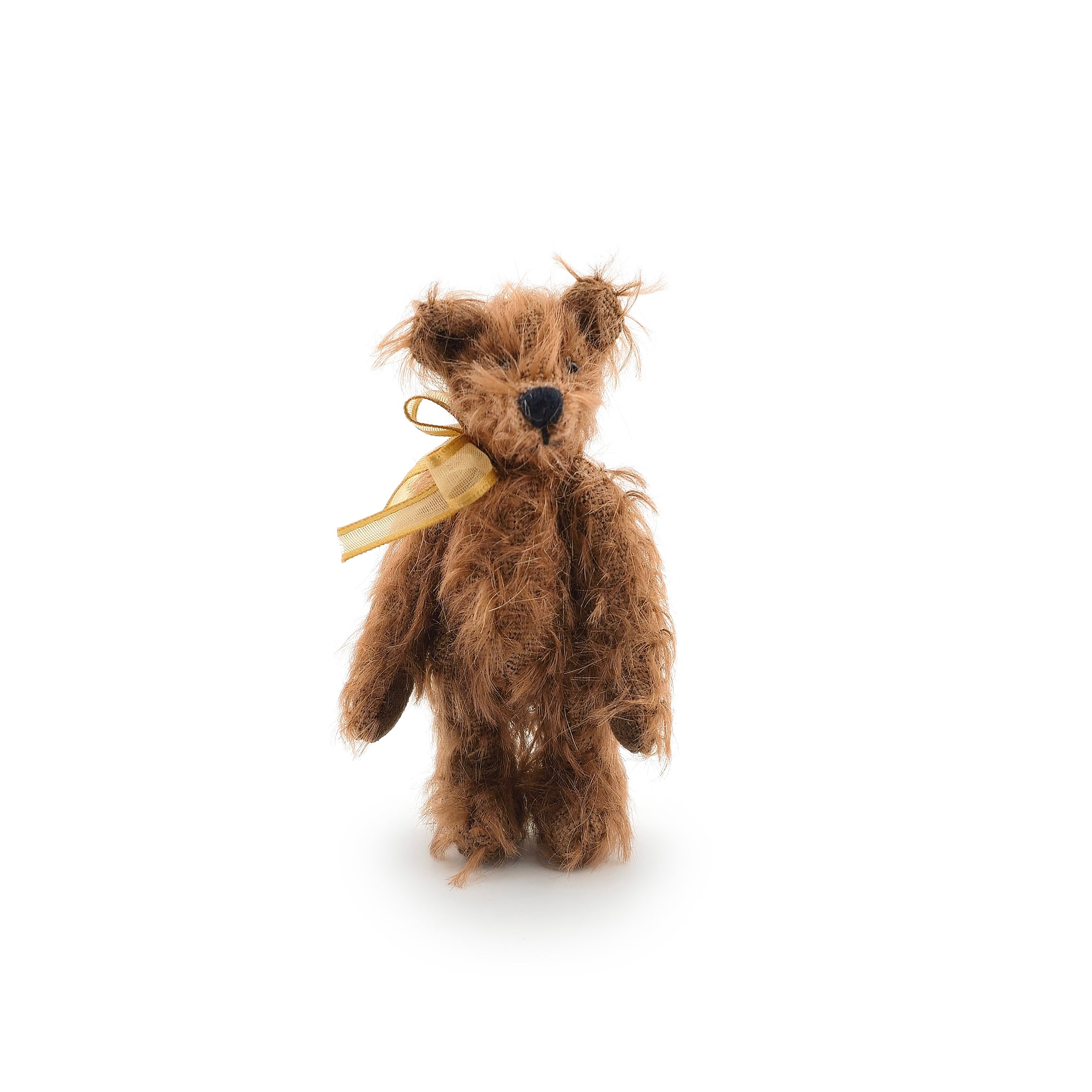 OOAK Cinnamon Mohair Teddy Bear Dollhouse Toy Artisan Made