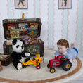Load image into Gallery viewer, Anna Braun Miniature Panda Bear Silk Mohair Dollhouse Toy
