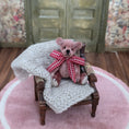 Load image into Gallery viewer, Kay’s Bears Pretty Pink Teddy Bear Silk Velvet Mohair Dollhouse Bear
