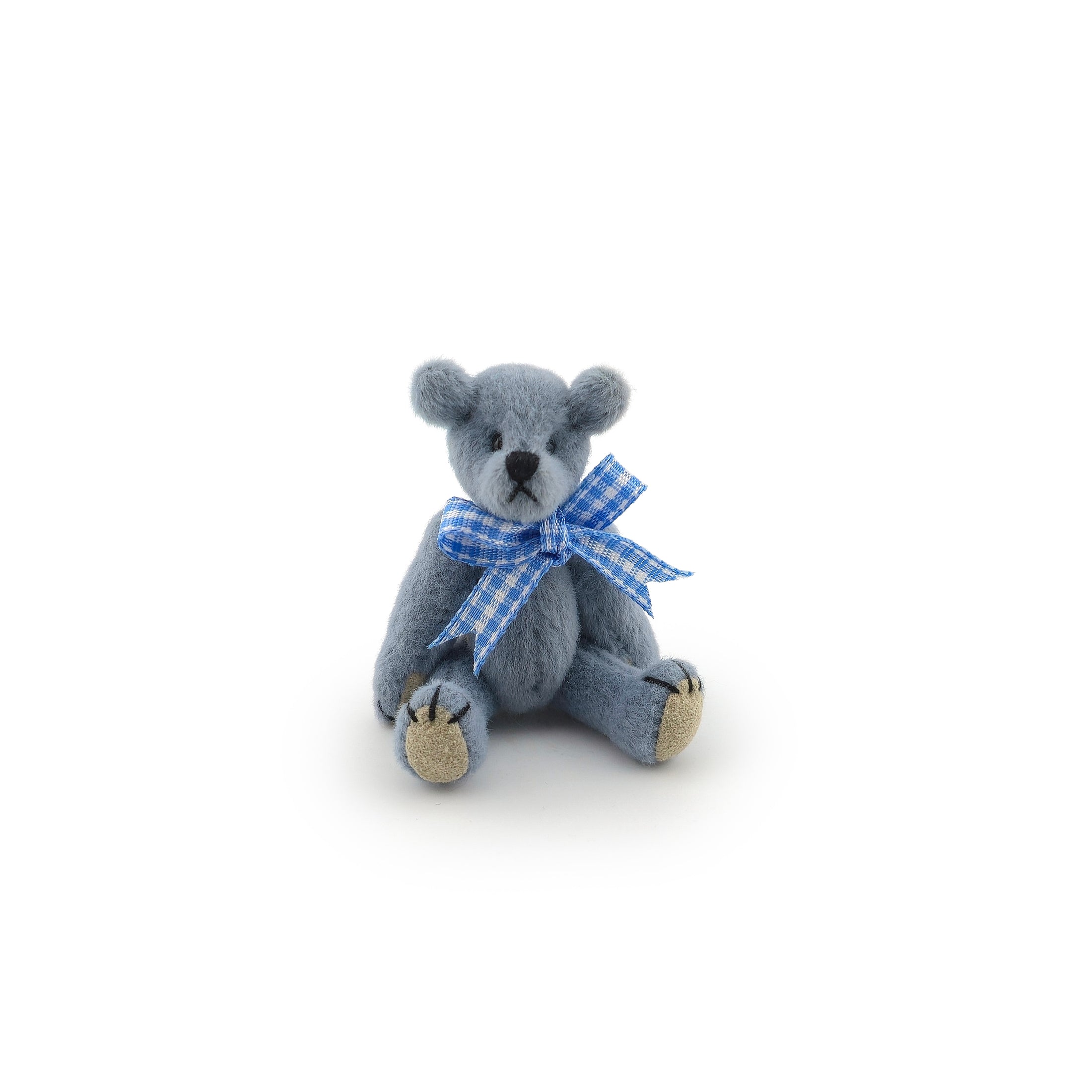 Kay’s Bears Baby Blue Miniature Teddy Bear Silk Velvet Mohair