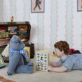 Load image into Gallery viewer, Kay’s Bears Baby Blue Miniature Teddy Bear Silk Velvet Mohair
