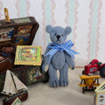 Load image into Gallery viewer, Kay’s Bears Baby Blue Miniature Teddy Bear Silk Velvet Mohair
