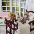 Load image into Gallery viewer, Paulette Svec Miniature Wool Teddy Bear with Pink Ribbon
